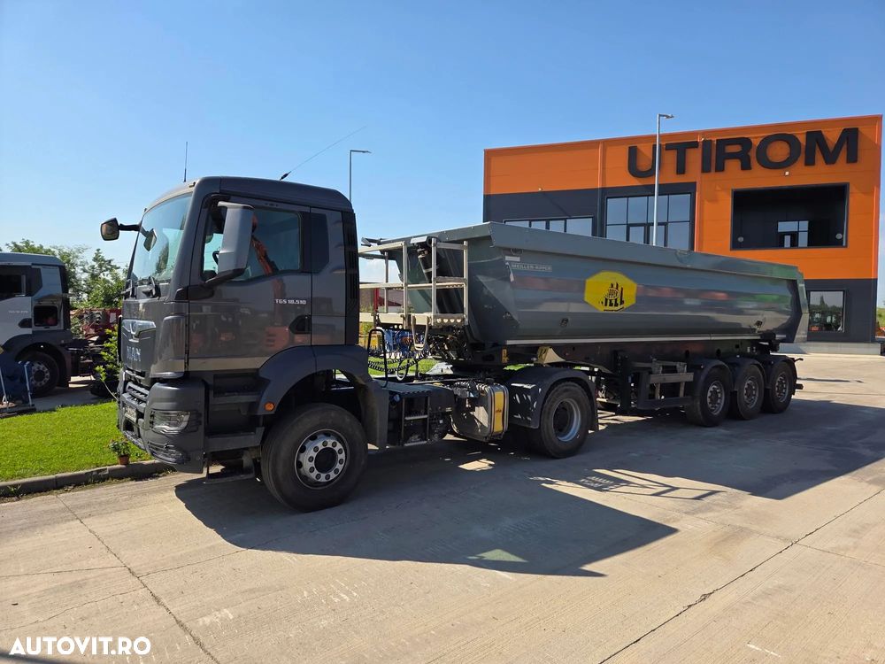 MAN TGS 18.510 4x2, 2023, 130.117km, kit BASCULARE, anv 80% ok, cutie AUTOMATA, bara metalica, posibilitate leasing 4 ani, Pret AUTOTRACTOR 63.900 EUR+Tva si pret ANSAMBLU cu MEILLER 2023, 28mc-89.900 EUR+Tva - 36