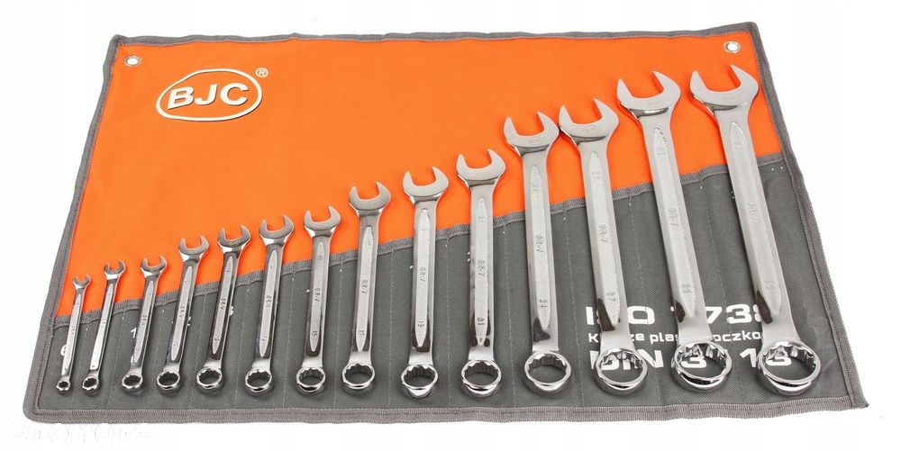 KLUCZE płasko oczkowe BJC 6-32 CrV ZESTAW GRUBE - 1