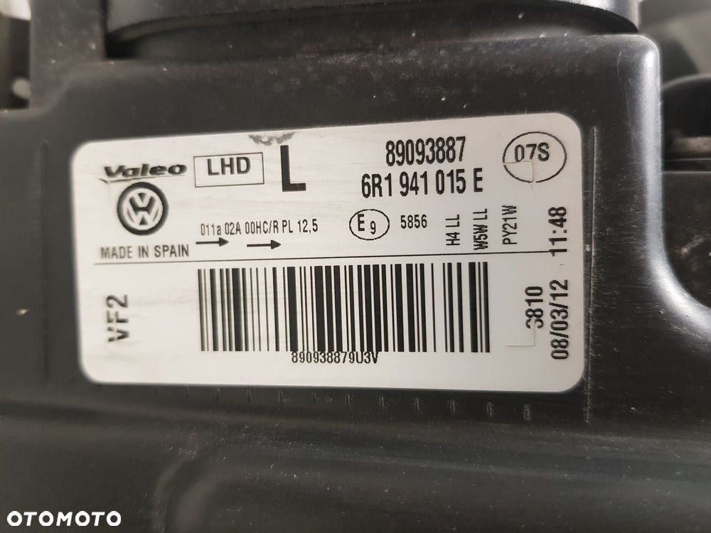 VW POLO 6R 6R0 08-13 LAMPA PRAWA LEWA PRZEDNIA PRZÓD LAMPY REFLEKTORY KOMPLET  6R1941015E 6R1941016E - 6