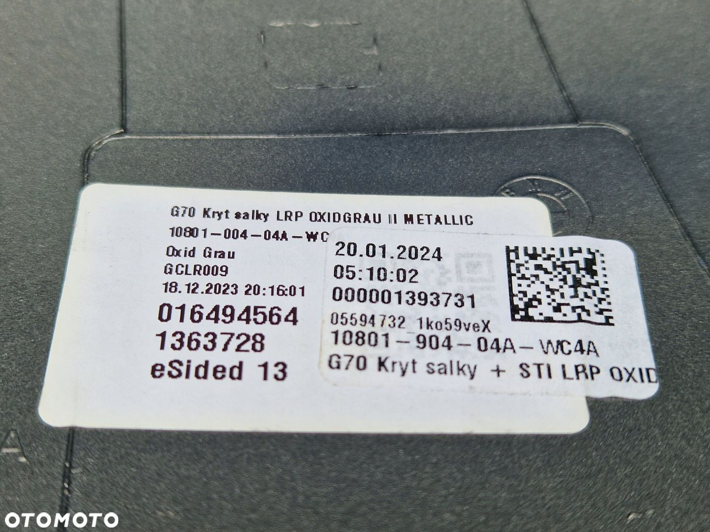 BMW 7 G70 22- Obudowa nakładka lusterka PRAWA OXID GRAU II MIGACZ LED - 5