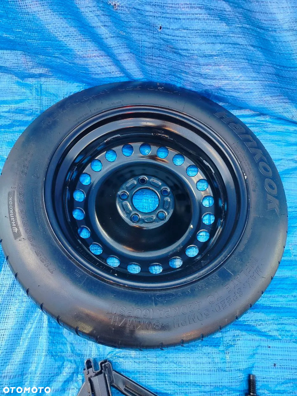 Ford C-Max Focus Mk3 III KOŁO DOJAZDOWE dojazdówka Lewarek Wkrętka 125/90 R16 5x108, 63.4mm - 5