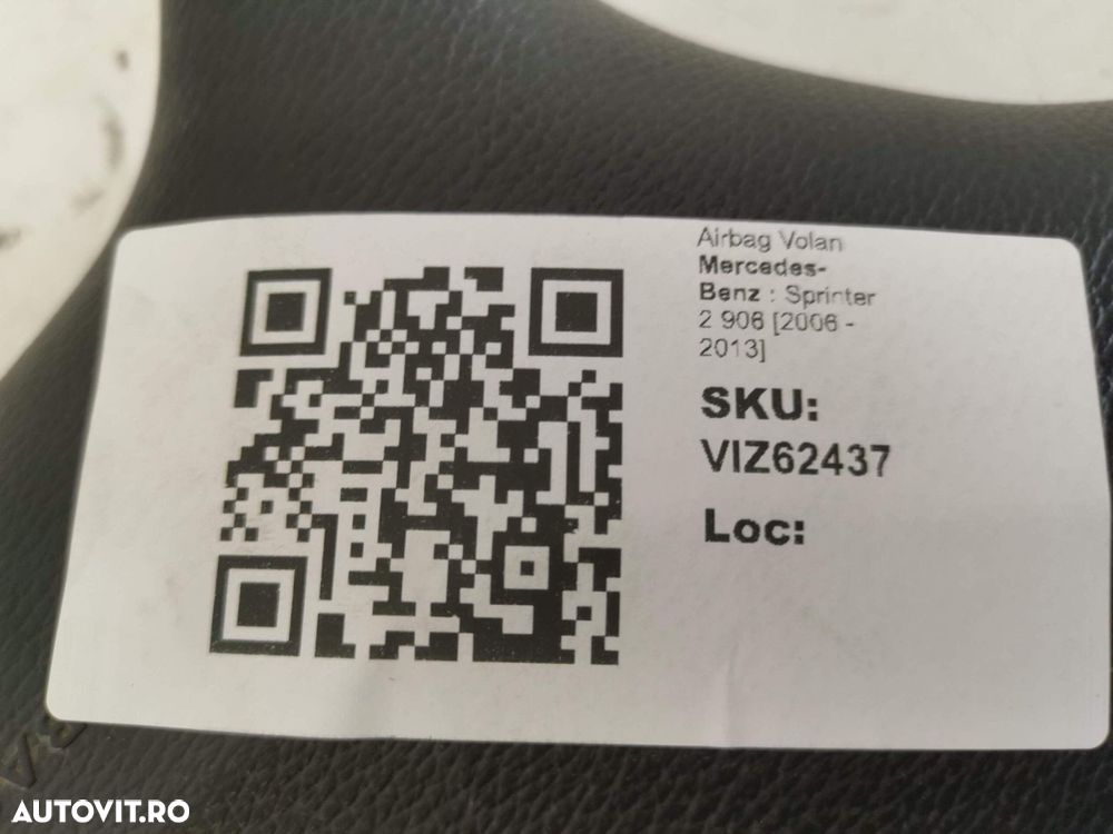 Airbag Volan Mercedes-Benz  Sprinter 2 906 2006 2007 2008 2009 2010 20 - 8
