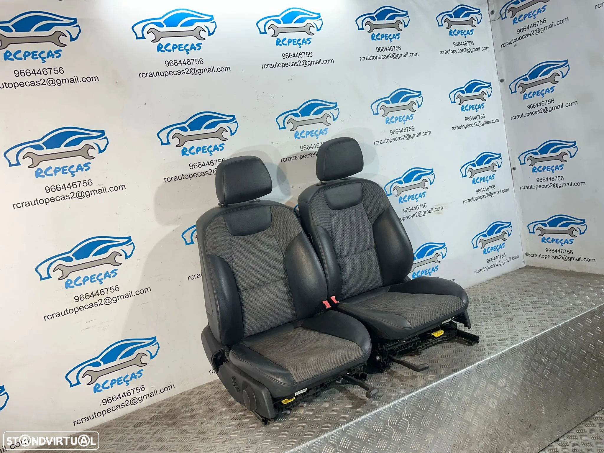 .Conjunto Bancos Pele Tecido Elétricos Frente Frontais Tras Traseiros Originais AMG Sport Mercedes-Benz Classe C W204 S204 Station Carrinha 2007 - 2014 - 9
