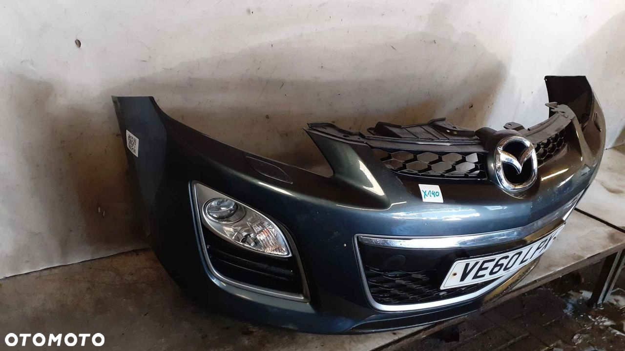 ^ ZDERZAK PRZÓD PRZEDNI MAZDA CX-7 CX7 SZARY GRAFITOWY HALOGENY SPRYSKIWACZE LAMP XENON - 4