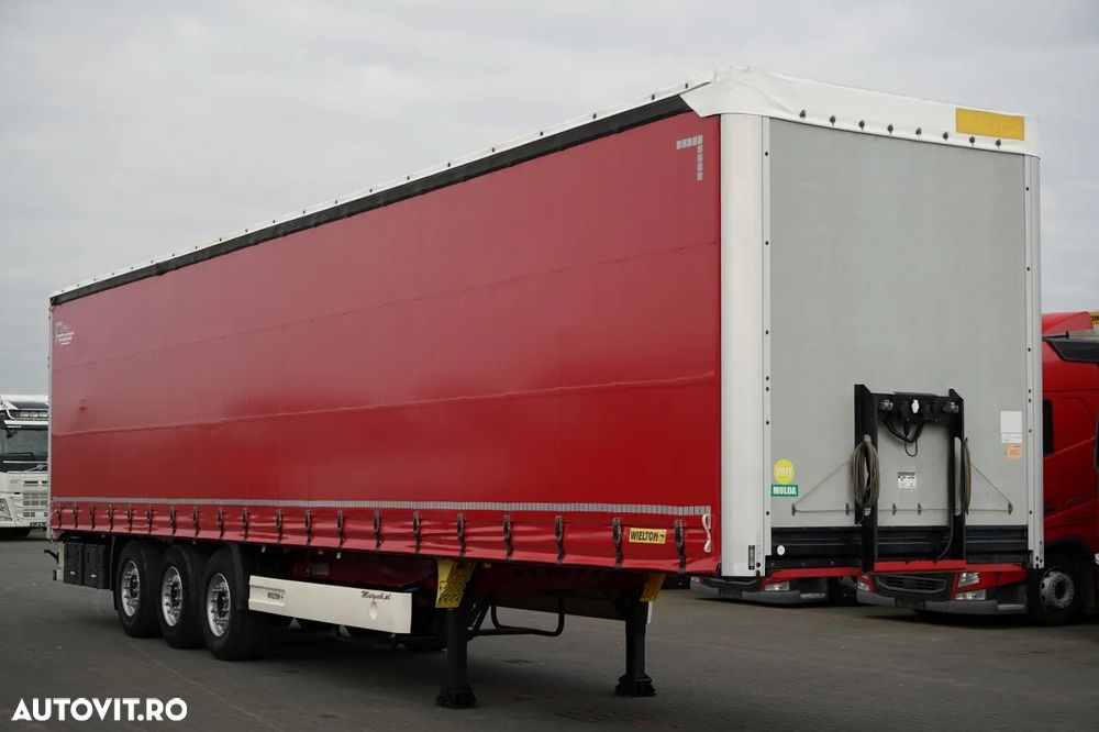 Wielton CORTINĂ STANDARD / REMORCA DIN OȚEL - 9 M / AXĂ RIDICATĂ / SAF - 8