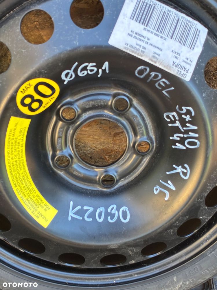 OPEL 5X110 ET41  R16 115/70 R16  KOŁO DOJAZDOWE 4.00BTX16H2 - 3