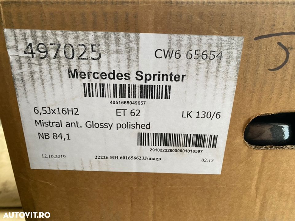 vand jante aliaj mercedes sprinter 6x130 pe 16” Borbet noi - 4