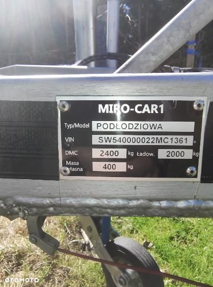 Inny Przyczepa podłodziowa Miro-Car1 Marselo 2400 DMC do łodzi do 7.5m - 6