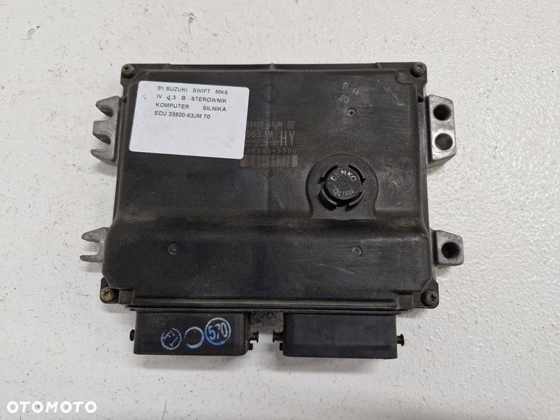 SUZUKI SWIFT MK6 IV 1.3 B STEROWNIK KOMPUTER SILNIKA ECU 33920-63JM - 1