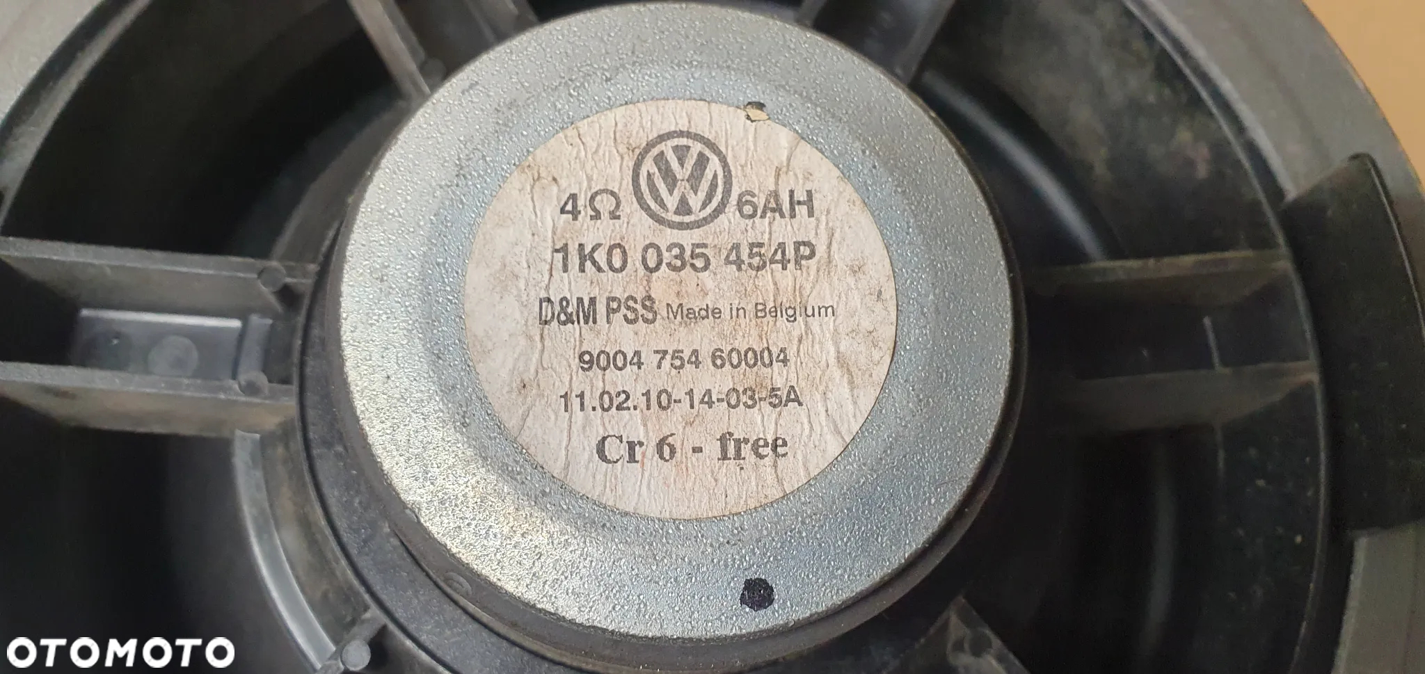 Głośnik drzwi lewy przód przedni VW Golf VI 6 Plus 1K0035454P - 5