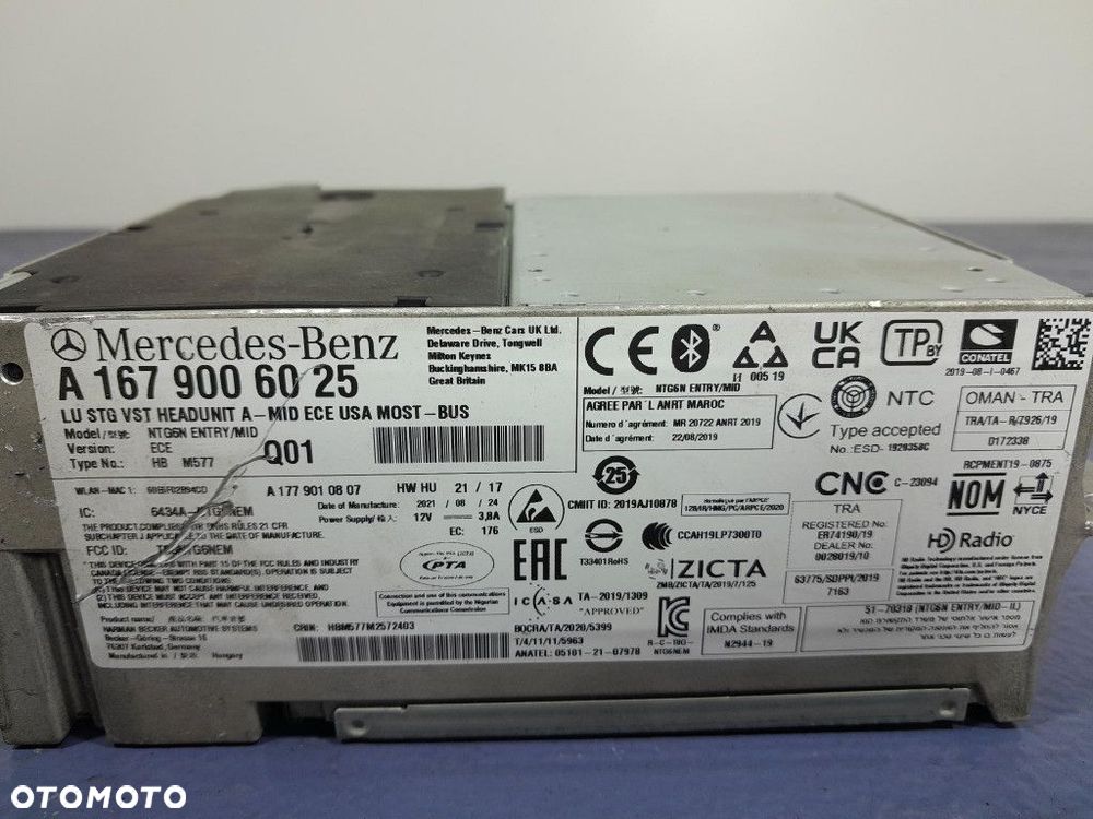 MERCEDES A W177 MODUŁ NAWIGACJI NAVI GPS A1679006025 - 6