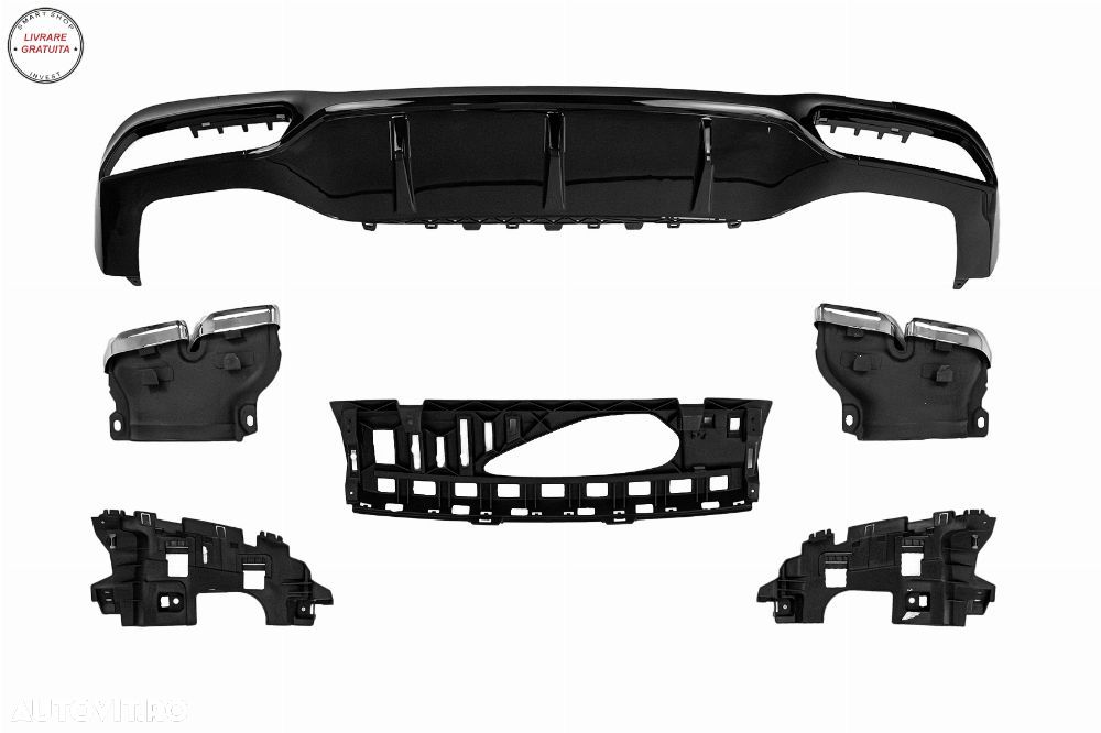 Difuzor Bara Spate Mercedes E-Class W213 S213 Sport Line (2016-2019) Negru Lucios- livrare gratuita - 13