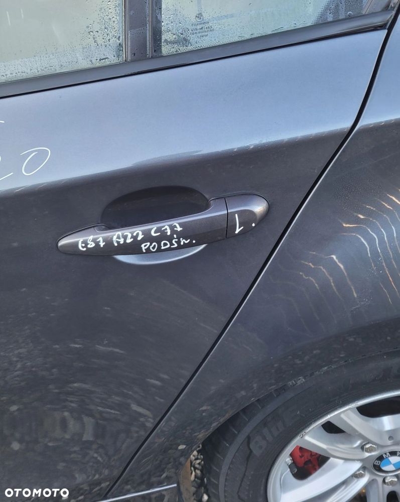 DRZWI LEWY TYŁ TYLNE BMW 1 E87 A22 SPARKLING GRAPHITE C77 - 4