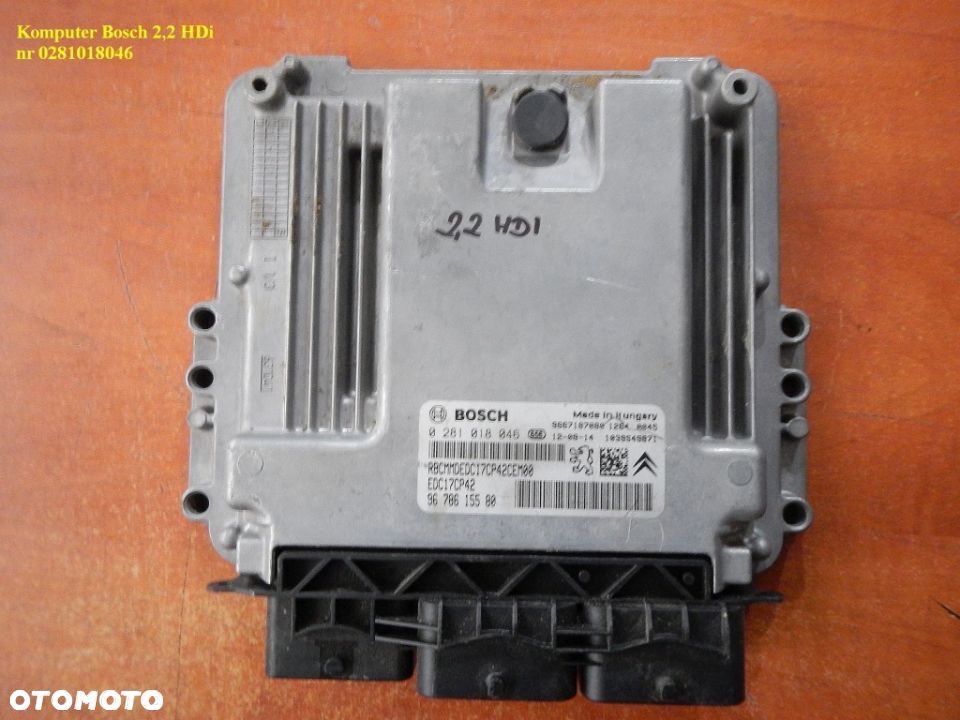 BOSCH 0281018046 PEUGEOT 2,2 HDI nr 9678615580 - 2