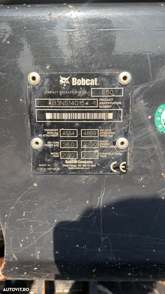 Bobcat e50 an 2020 ore 2900 - 8