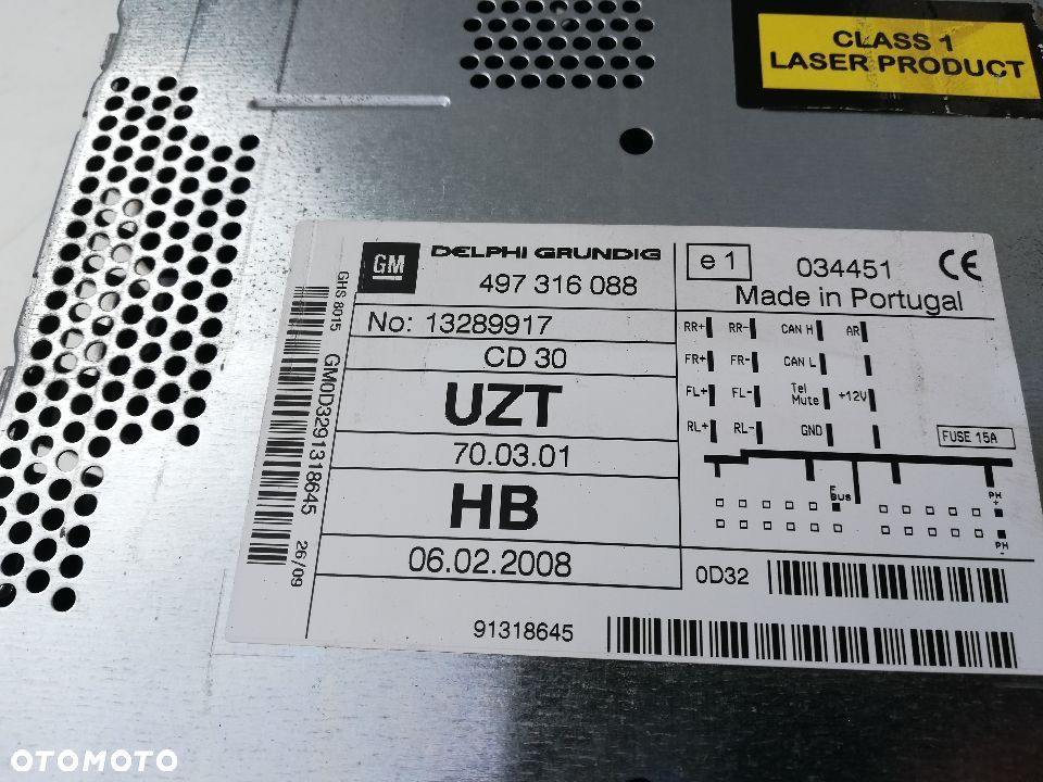 RADIO CD OPEL CORSA D - 2