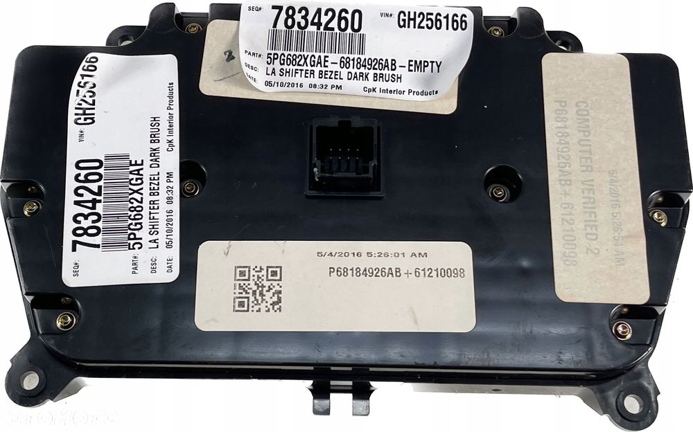 CHALLENGER 15- PANEL RADIA KLIMATYZACJI 68184926AB - 4