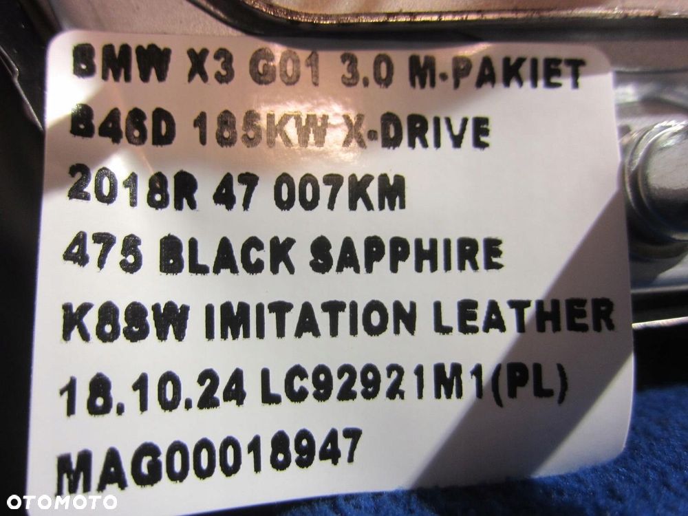 BMW X3 G01 G02 PODUSZKA POWIETRZNA KIEROWCY AIRBAG 6878440 USA 32307946621 - 9