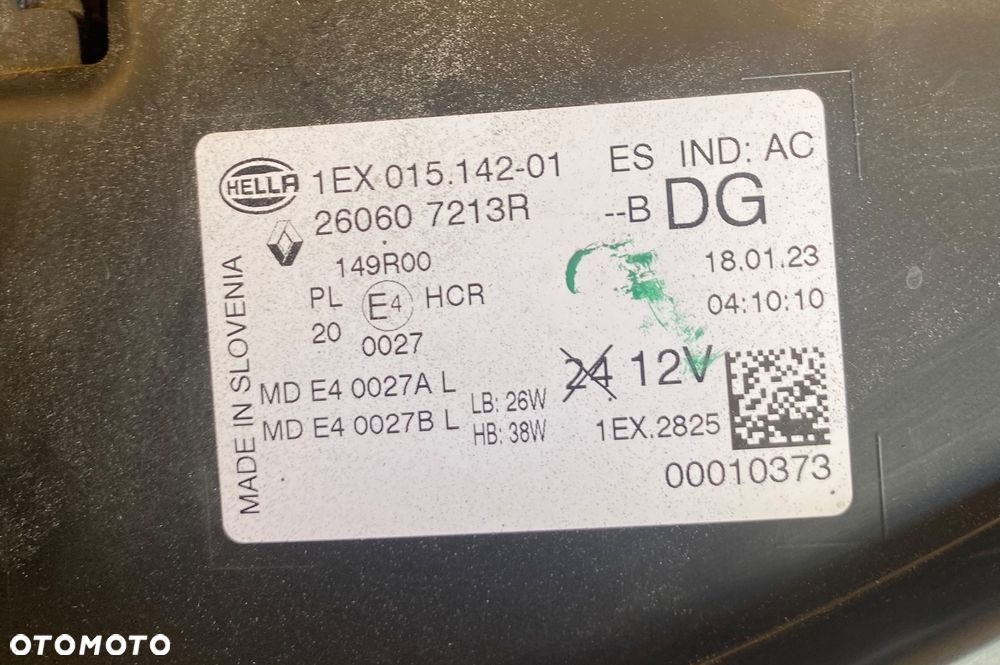 RENAULT MEGANE V 5 ETECH E-TECH 2023r Kompletna LAMPA PRZEDNIA LEWA LEWY PRZÓD REFLEKTOR LEWY PPRZEDNI RZÓD FULL LED  LEDOWY  EUROPA FULLLED 260607213  etech e tech elektryk ( IV 4 lift ) Electric Wwa - 19