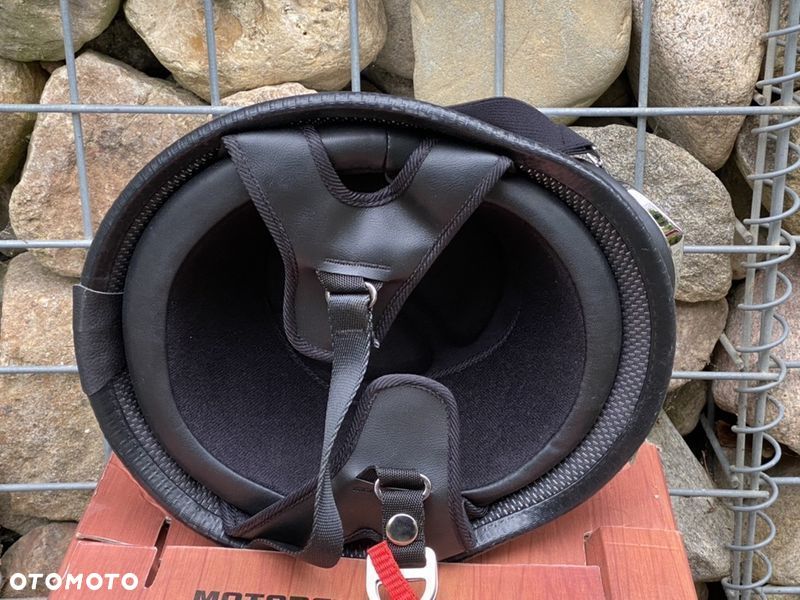 Kask chromowany german + google - 3