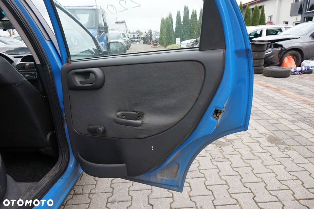 DRZWI TYLNE PRAWE CORSA C III 5D HB Z20A  NIEBIESKI OPEL 1999-2003 - 9