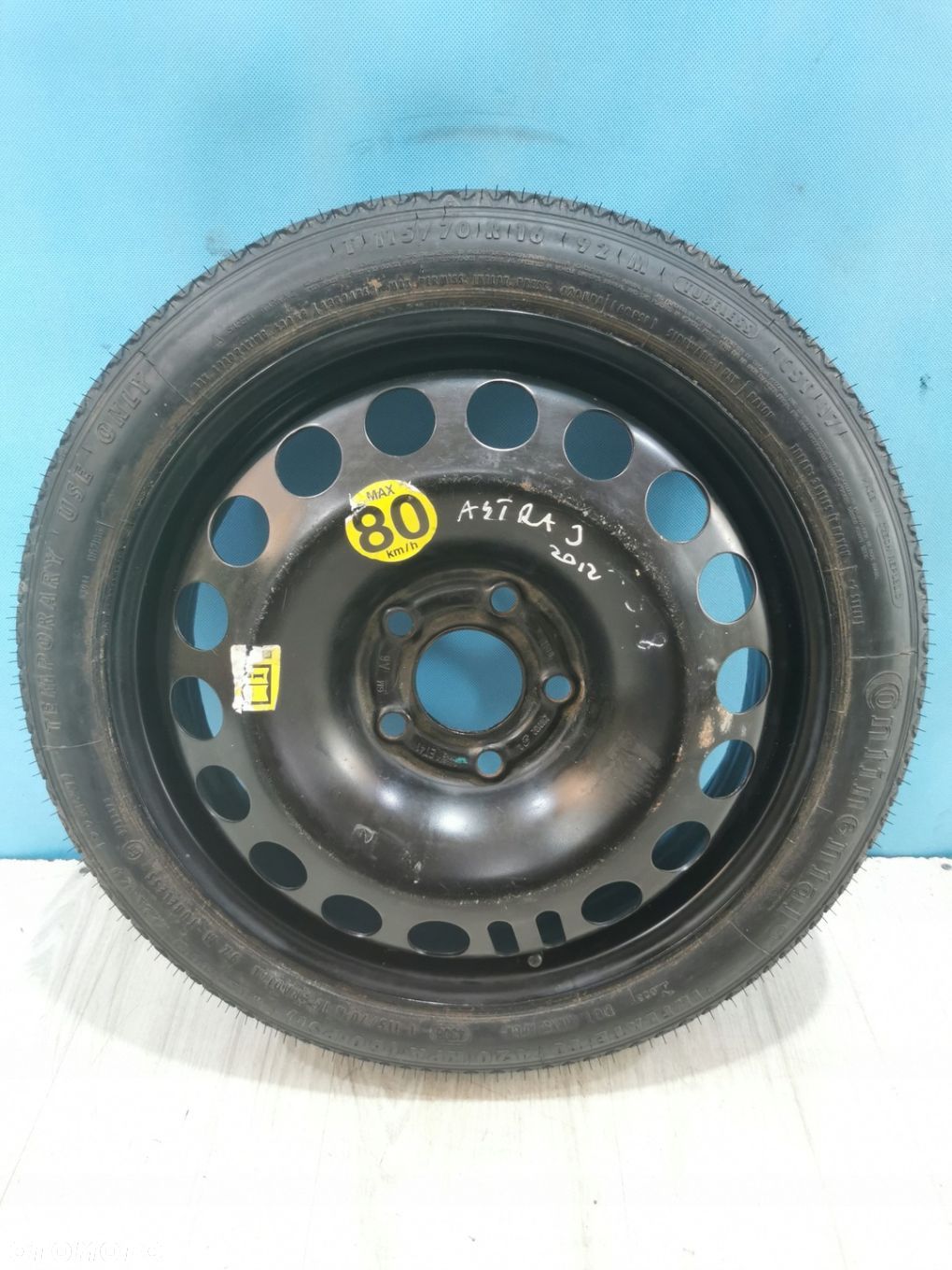 Opel Astra koło dojazdowe dojazdówka zapas T115/70 R16 5x110 ET41 2160132 - 1