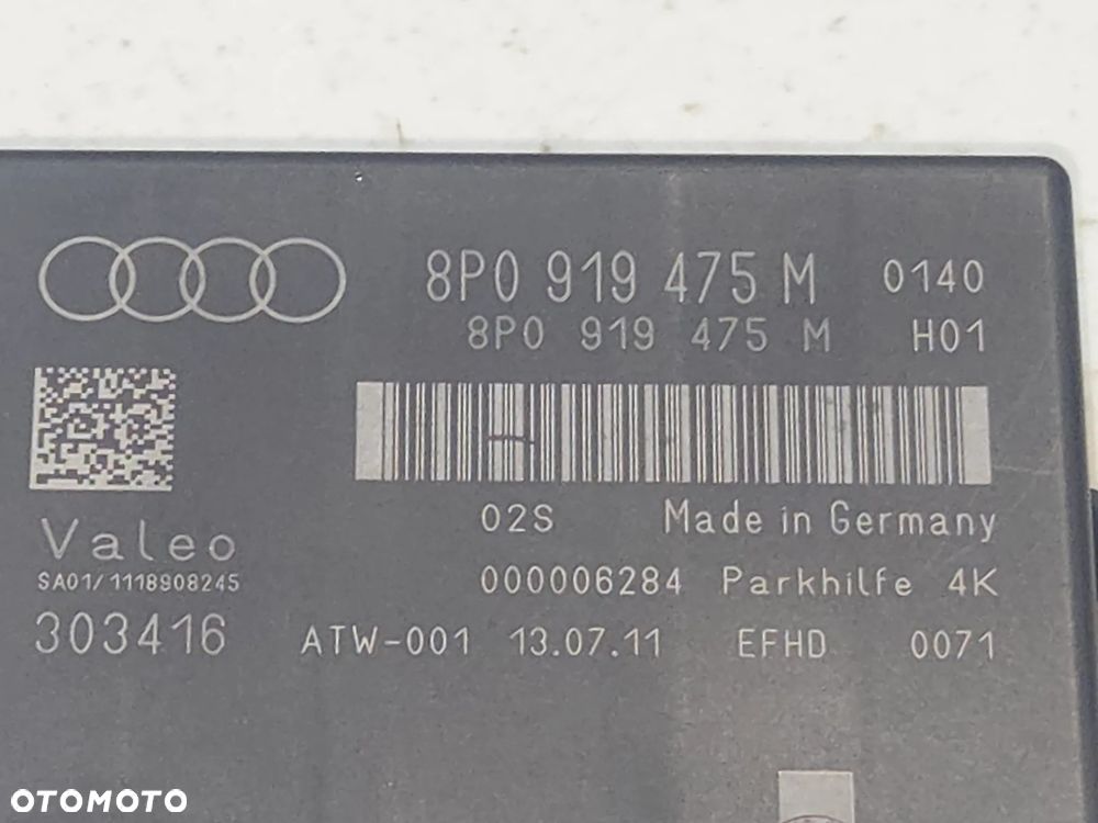 AUDI A3 8P MODUŁ STEROWNIK CZUJNIKÓW PARKOWANIA PDC 8P0919475M - 2