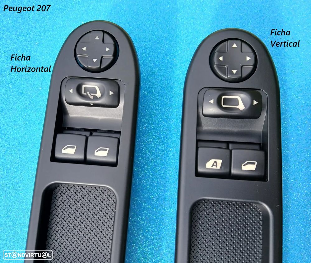 Comando botão interruptor dos vidros Peugeot 207 307 406 407   NOVO - 5
