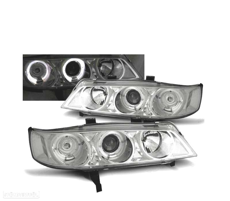 FARÓIS ANGEL EYES PARA HONDA ACCORD 94-97 CHROME CROMADO EUA - 2