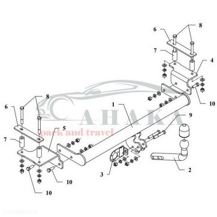 Hak Holowniczy Odkręcany Do Daewoo Lanos Sedan 1997-2004 - 3