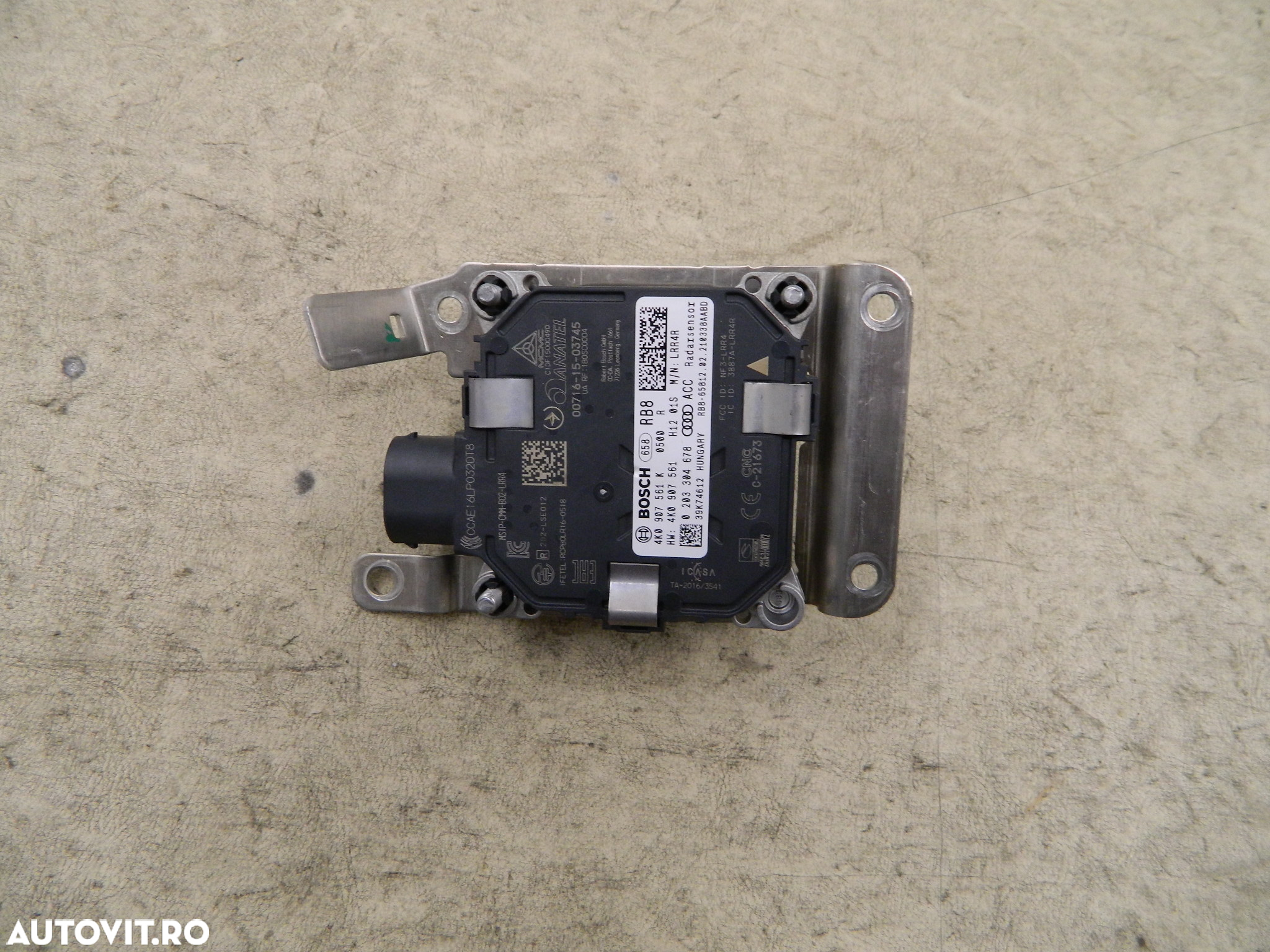 Senzor radar, distronic, ACC, Audi A6, A7, A8, Q7, 2018, 2019, 2020, 2021, 2022, 4K0907561K. - 4