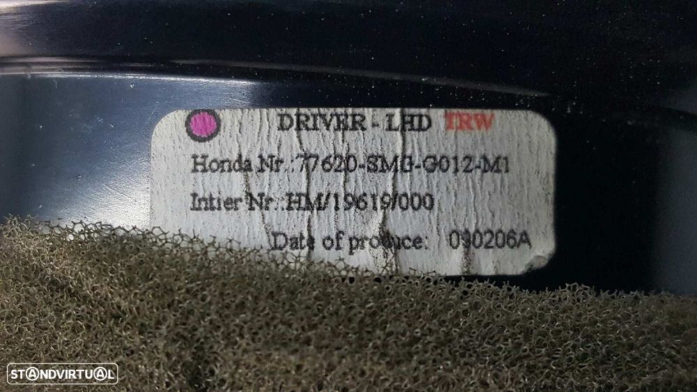 AERADOR FRENTE ESQUERDO HONDA CIVIC BERLINA 5 (FK) 1.8 SPORT - 2
