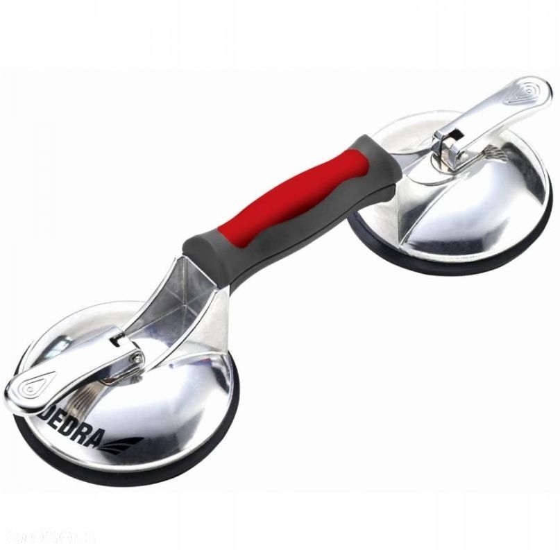 Przyssawka do szyb podwójna 2x123mm, max 120kg, dedra DED06P12 - 1