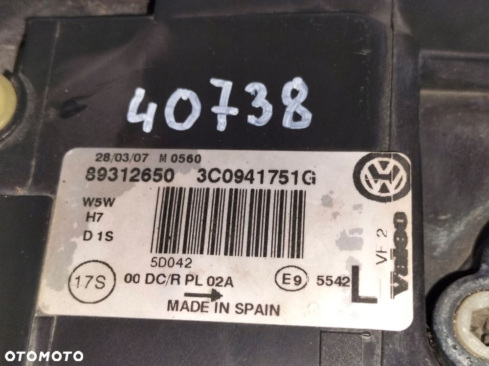 lampa przednia reflektor lewa vw passat b6 3c0 05-07 xenon - 10