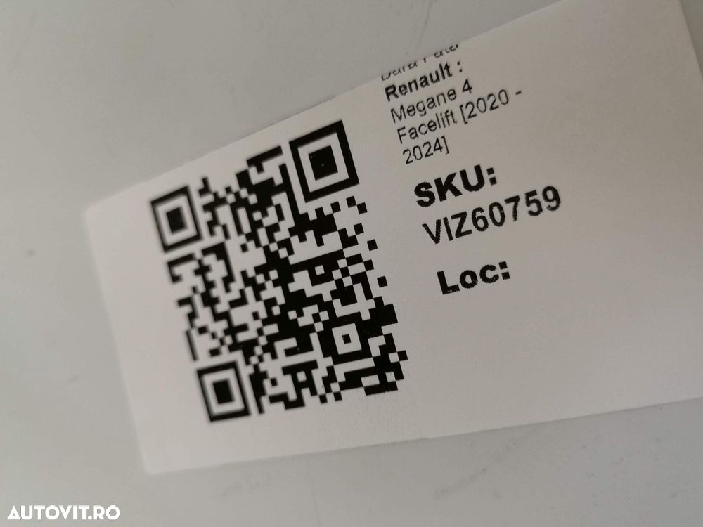 Bara Fata Renault  Megane 4 Facelift 2020 2021 2022 2023 2024 Original - 8