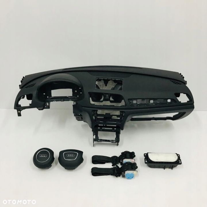 AUDI Q3 DESKA ROZDZIELCZA MIĘKKA KONSOLA KOKPIT PULPIT PODUSZKI AIRBAG AIR BAG PASY KIT SET - 1