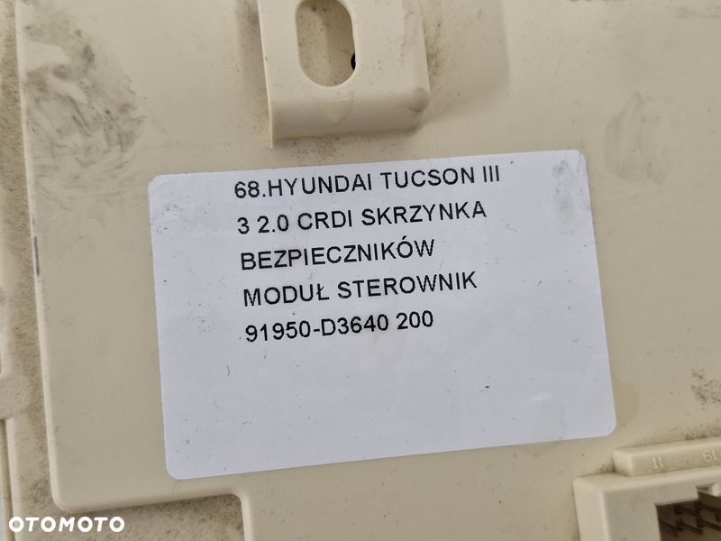 hyundai tucson iii 3 2.0 crdi skrzynka bezpieczników moduł sterownik 91950-d3640 - 4