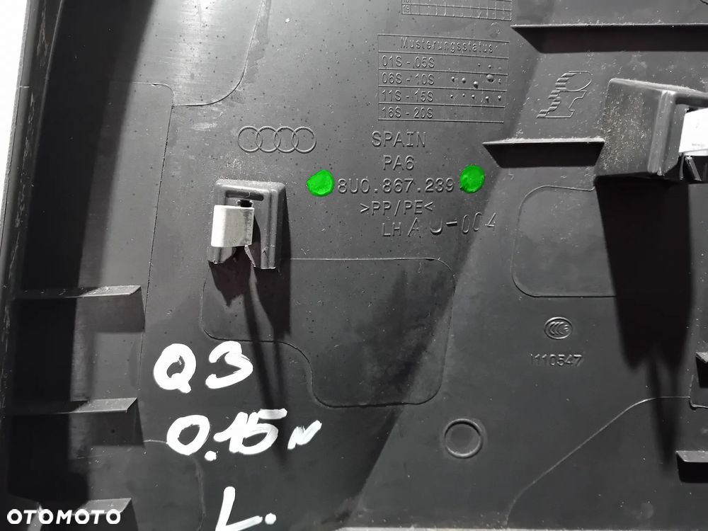 osłona słupka pasa lewa Audi Q3 2015 8U0867239 - 3