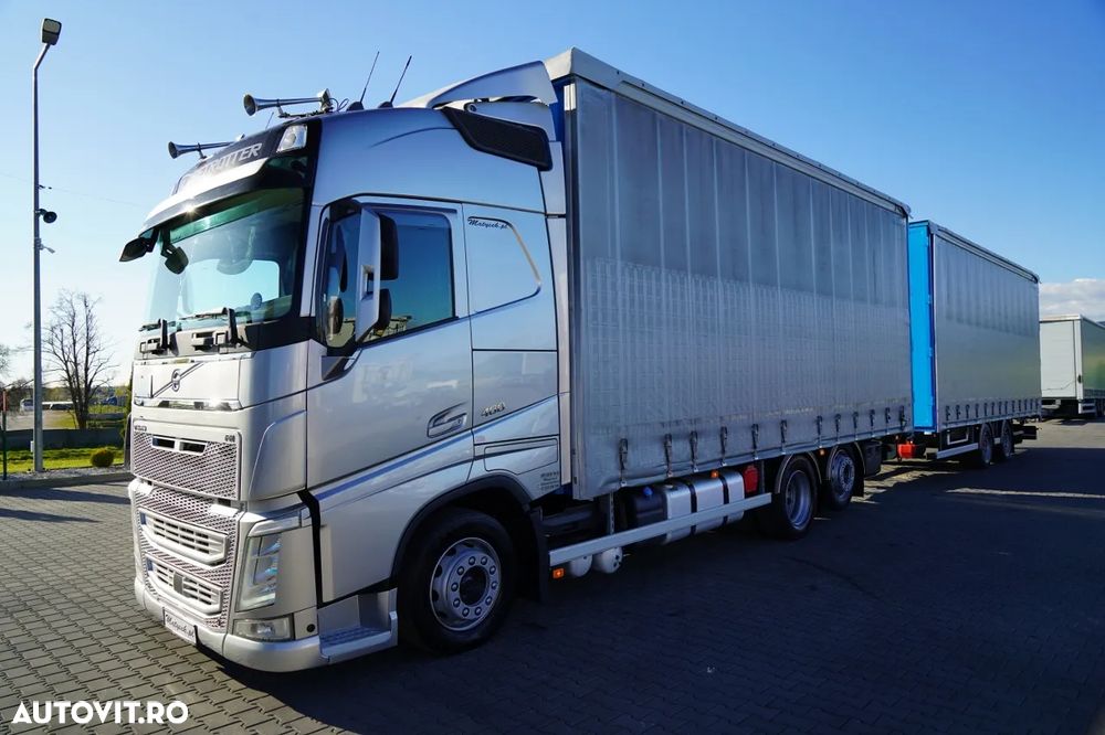 Volvo FH 460 / TRAVEL TANDEM / 120 M3 / AER CONDIȚIONAT PARCARE / AXĂ RIDICATĂ ȘI DE DIRECȚIE / PODEA REZISTENTĂ / + REMORCĂ FRUEHAUF 8,10 M / SAF / - 5