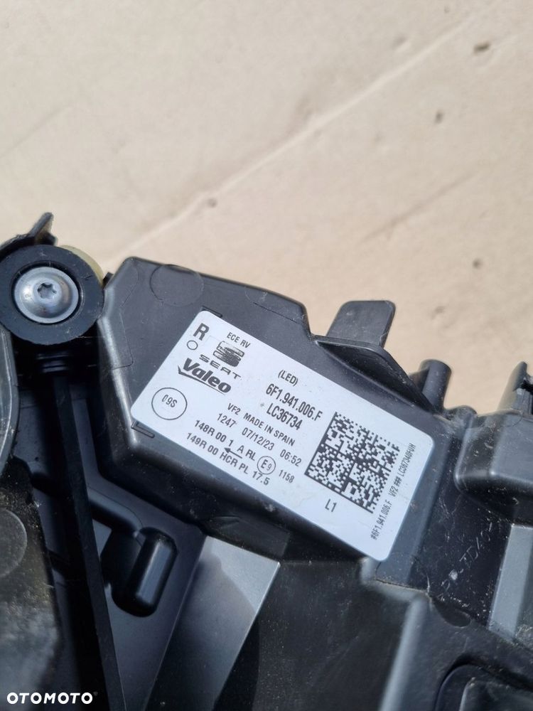 LAMPA PRAWY PRZÓD FULL LED SEAT IBIZA V ARONA LIFT 6F1941006 F - 8