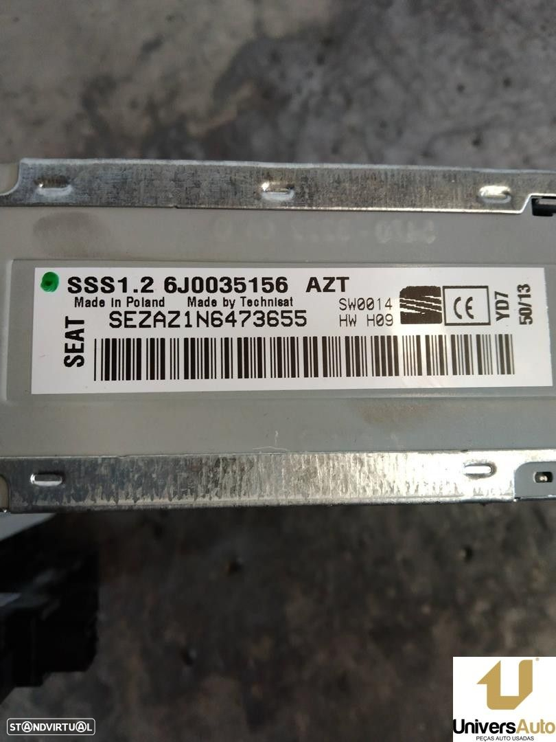 SISTEMA AUDIO / RADIO CD SEAT IBIZA IV 2014 -6J0035156 - 3