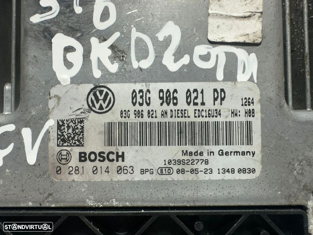 Centralina Bosch Original Volkswagen VW 03G 906 021 PP / 0 281 014 063 - 7