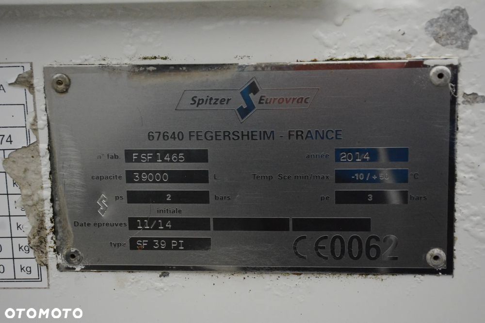 Spitzer SF 39 PI / 2014r / Cementonaczepa / 39000l / 4,660t / Osie SAF / Super stan - 13
