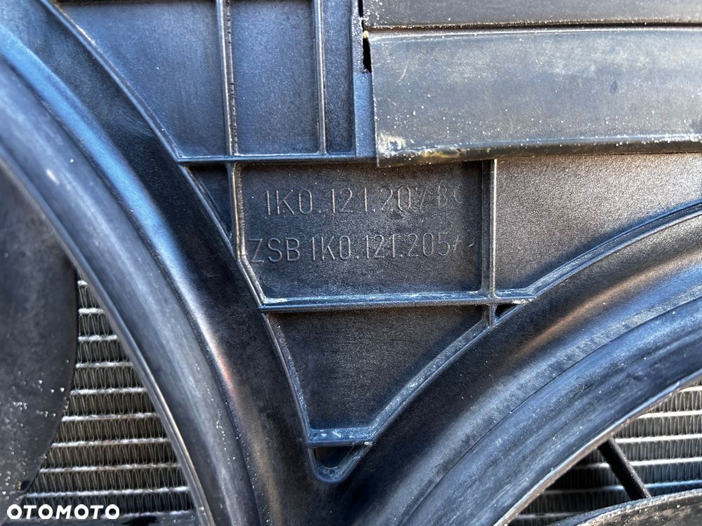 SKODA OCTAVIA 2 II LIFT 1K0121207 1K0121251 2.0 TDI PAS PRZEDNI CHŁODNICA WENTYLATORY - 4