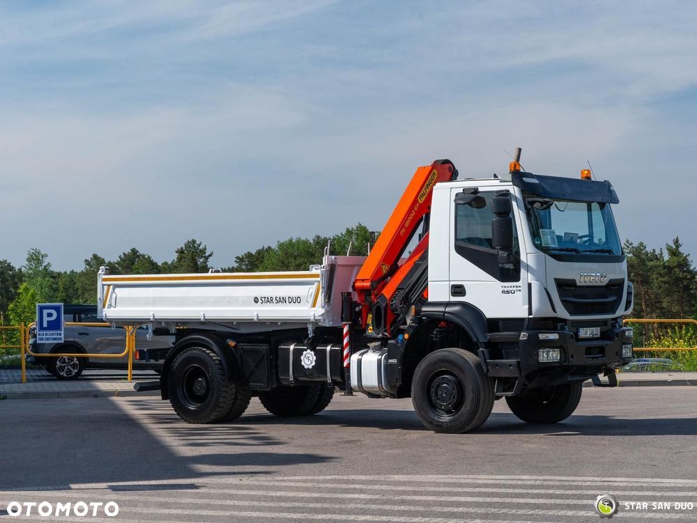 Iveco TRAKKER 450 4x4 Palfinger PK 18002 EH HDS Żuraw Wywrotka Rotator - 16