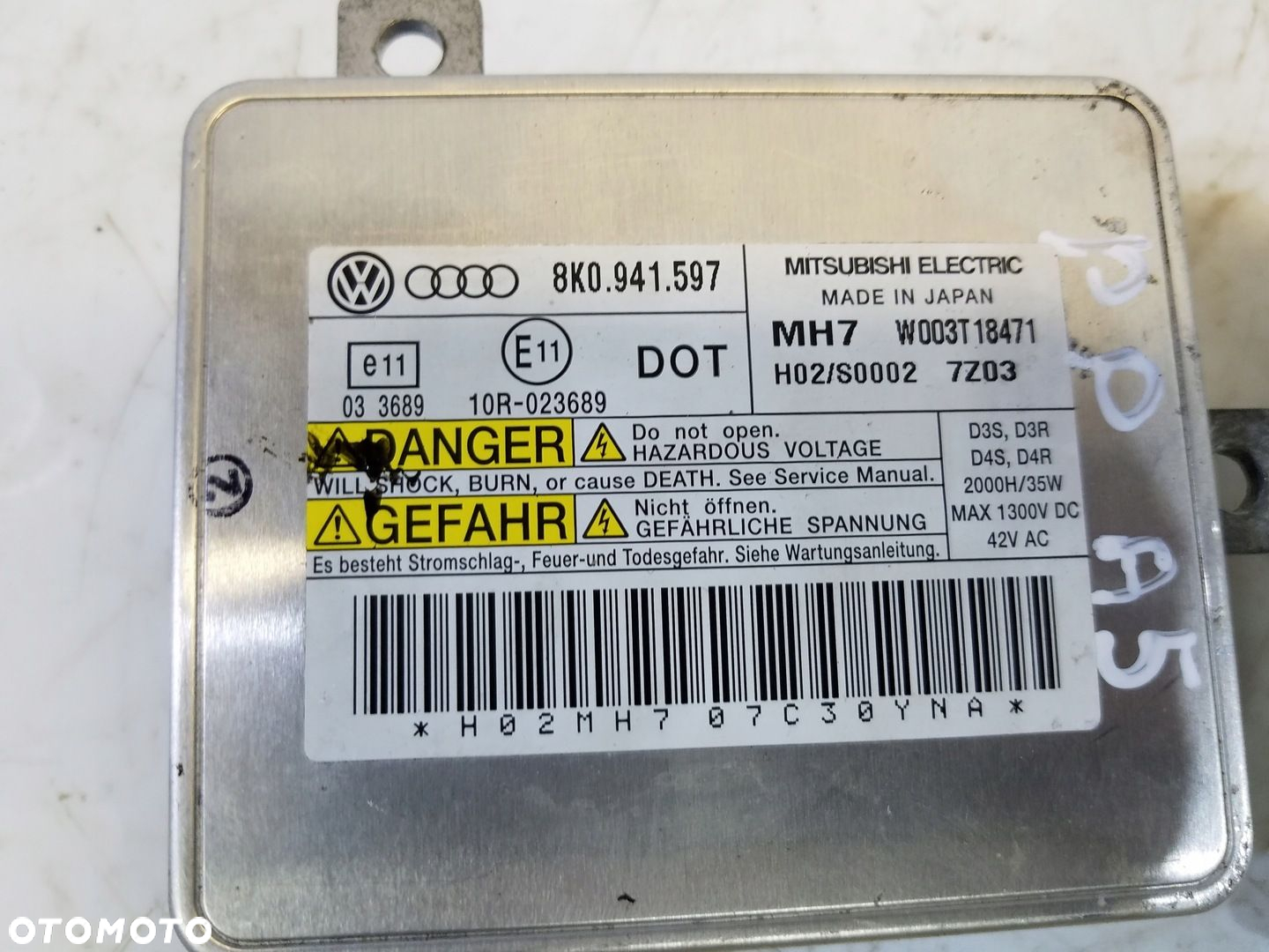 PRZETWORNICA AUDI A5 8T 8K0941597 - 3