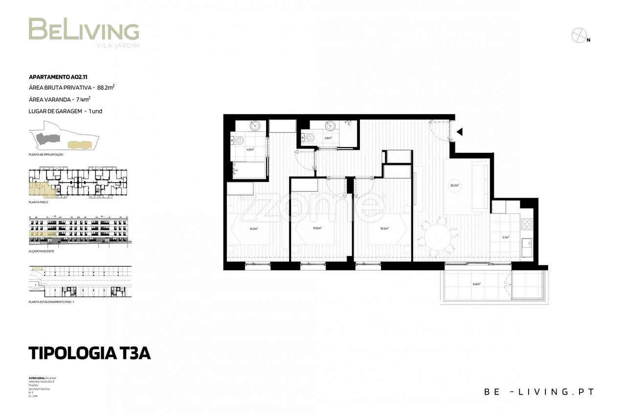 T2 | BeLiving Vila Jardim – Vila das Aves, Santo Tirso - Grande imagem: 2/15