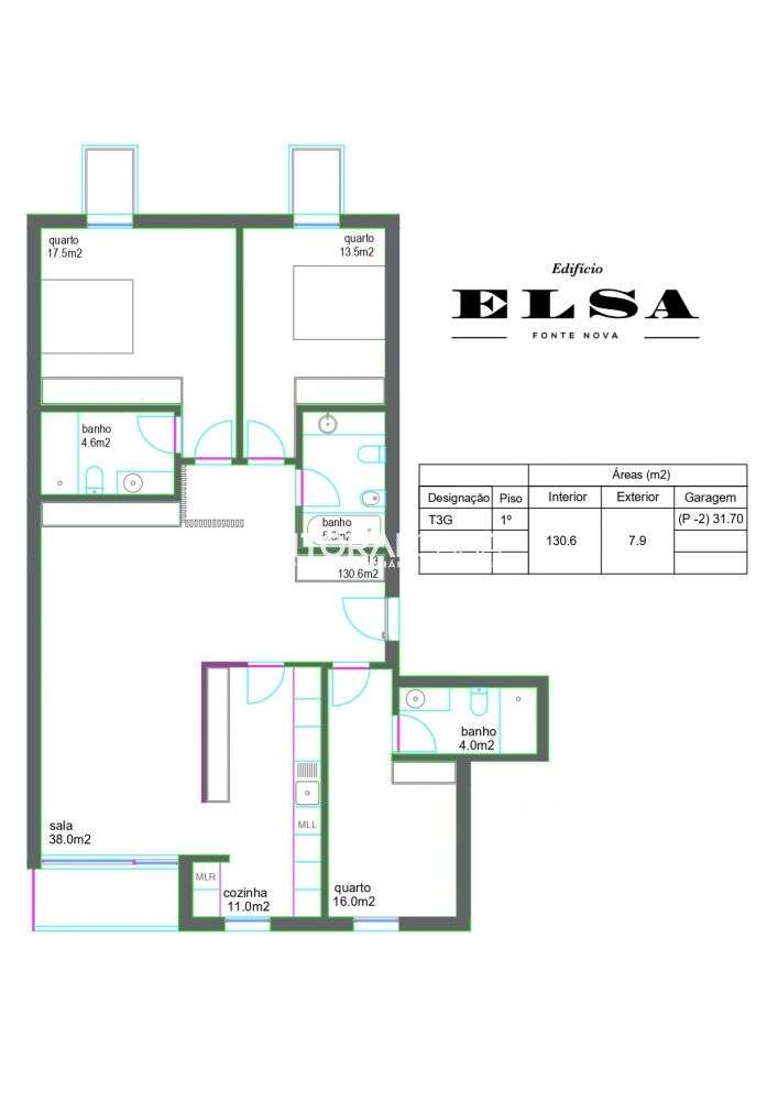 Apartamento T3 Novo - Cais da Fonte Nova - Grande imagem: 5/5