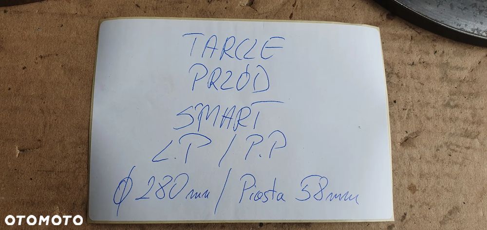 Tarcze hamulcowe przód przednie klocki 280mm Smart Fortwo II 1.0 - 9