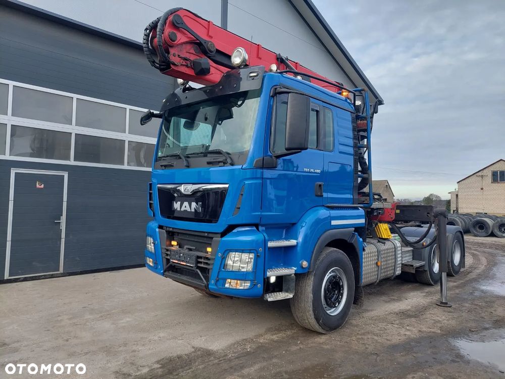 MAN TGS 26-480 6x4 do drewna PALFINGER Epsilon S 270L83 - 5